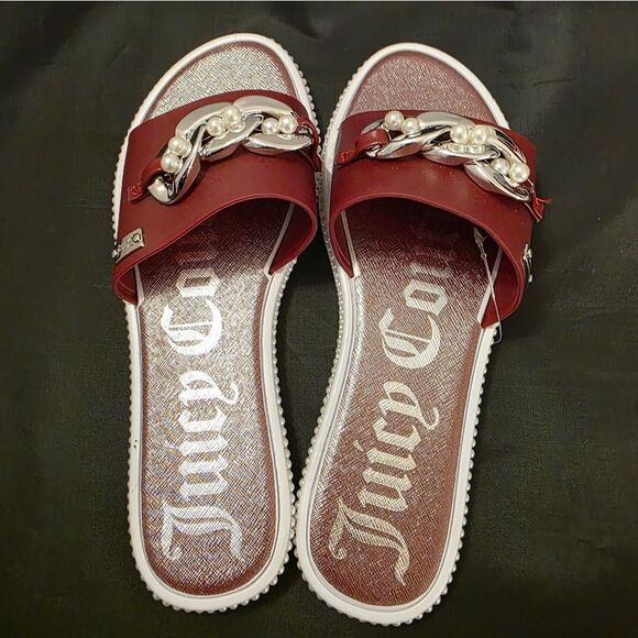 BRAND NEW JUICY COUTURE YENNIFER-2 CHAIN LINKING PEARL SLIDER R3 - Picture 6 of 13